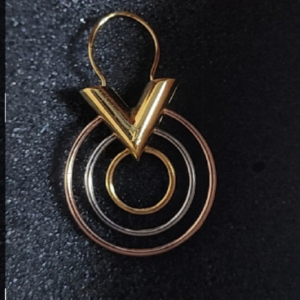 Louis Vuitton 3 color Gold rose gold and  Silver Earrings - Picture 6 of 6